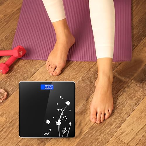 Image of ANT Flora Bud Digital Weighing Scale, Highly Accurate Digital Bathroom Body Scale, Precisely Measures Weight up to 180Kg LCD