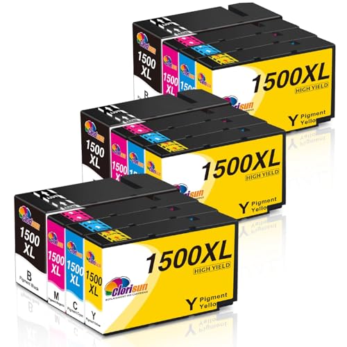 Lot De 10 Cartouches QUALITONER Compatibles Canon 1500XL - 4 Noir, 2 Cyan, 2 Magenta, 2 Jaune - Neuf Sous Blister