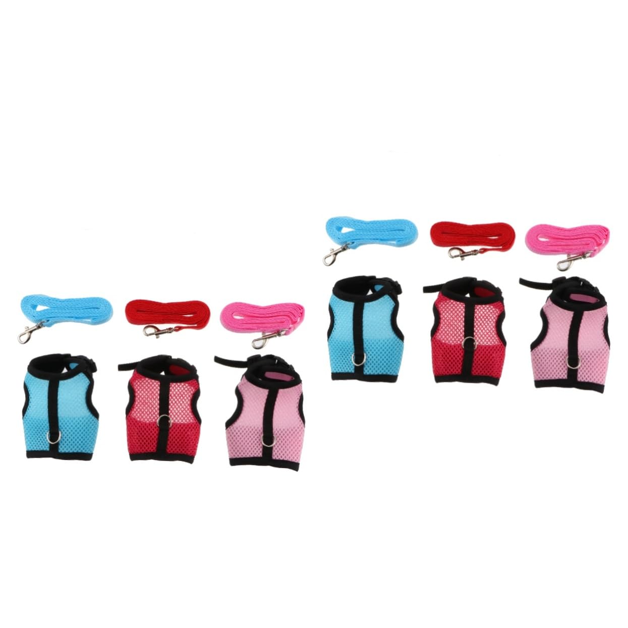 BESPORTBLE 2pezzi Pettorina e Guinzaglio Regolabili Per Set Per Conigli Furetti e Ratti Traspirante Colori e Comfort Per