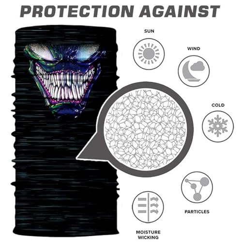 Image of Skull Face Mask Bandanas, Neck Gaiter, Headwear, Magic Scarf, Headband for dust Sun Wind