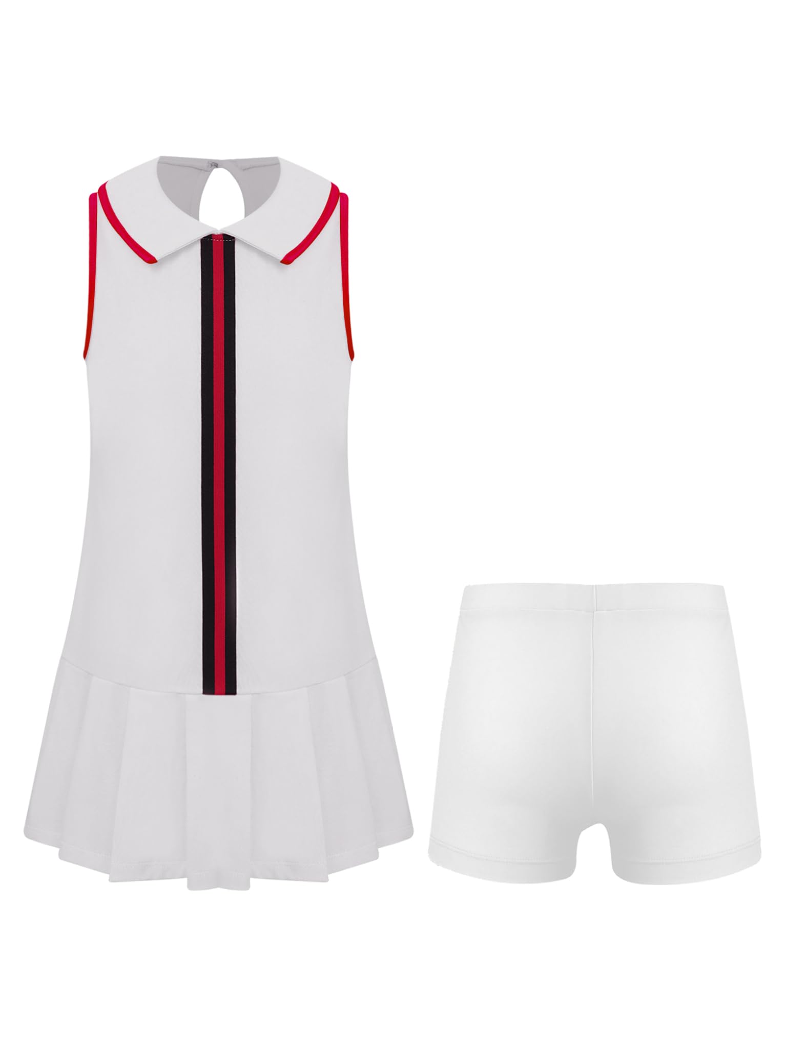 Conjunto de ropa de tenis para niños y niñas, sin mangas, con pantalones cortos, conjunto de ropa deportiva, traje de golf, entrenamiento, correr, competición