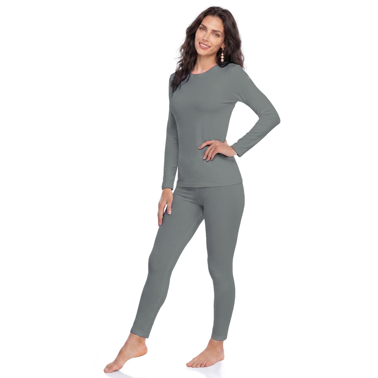 Thermal Underwear for Women Long Johns Set Fleece Lined Winter Cold Weather