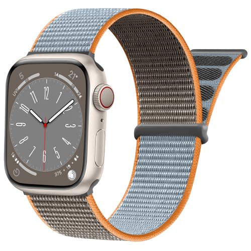 SNBLK Sport Nylon Loop Band Compatible with Apple Watch Bands for Women Men 40mm 41mm 42mm 44mm 45mm 46mm 49mm 38mm, Breathable Braided Stretchy Strap for iWatch SE Series 11/10/9/8/7/6/5/4/