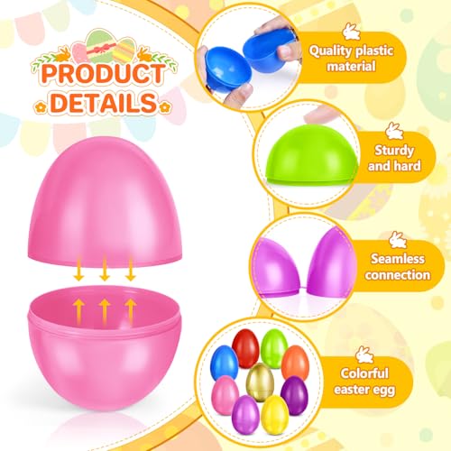 Œufs de Pâques en plastique colorés pour prix en classe et animations - 4