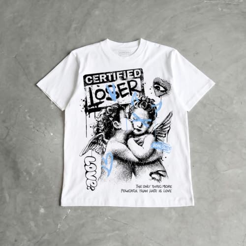 Image of DopeSkill Graphic Tee Streetwear Hip Hop Hypebeast Street Style Crew Neck Unisex T-Shirt Sneaker Colour Matching Shirts Angel