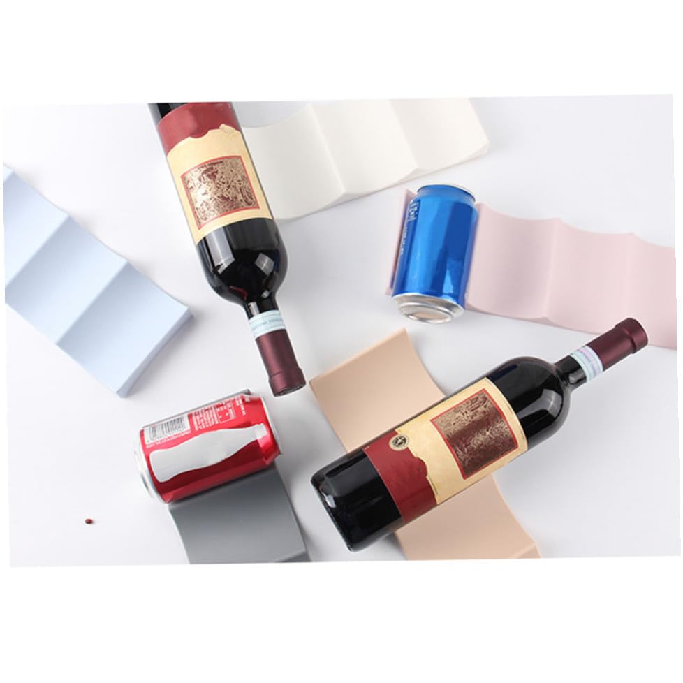 Soporte apilable para botellas de vino en plástico rosa claro miniatura 7