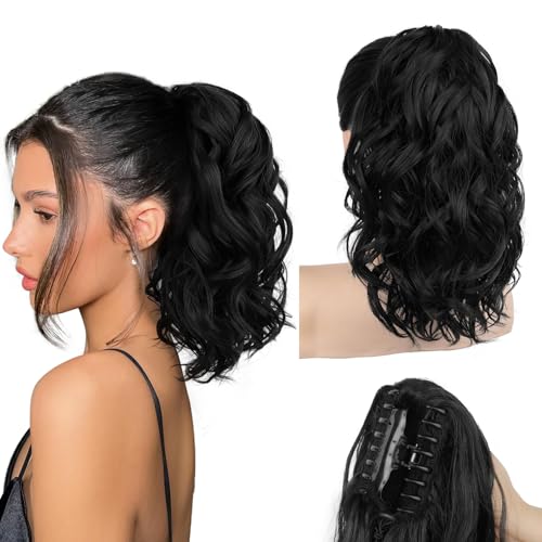 REECHO �|�j�[�e�[���G�N�X�e���V�����A30.5 cm �N���[�N���b�v �|�j�[�e�[�� �G�N�X�e���V���� �V���[�g �|�j�[�e�[�� �w�A�G�N�X�e���V���� �W���[�N���b�v �|�j�[�e�[�� �V�R�����w�A�s�[�X �����p �f�C���[�A�i�`�������u���b�N