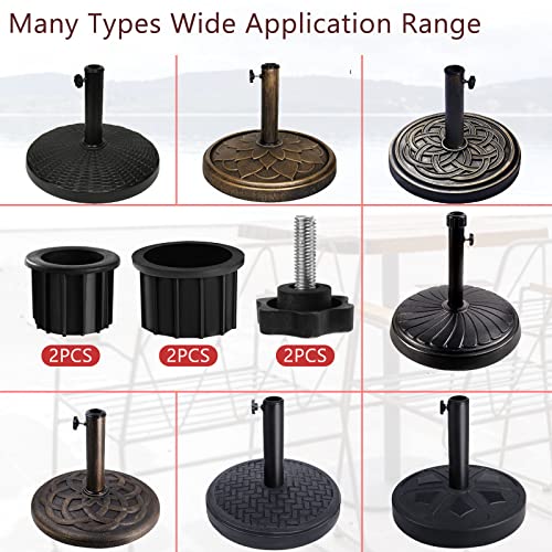 6 Pcs Umbrella Base Stand Replacement Parts,Patio Umbrella Base Replacement Parts Outdoor Umbrella Hole Ring Plug Cover With M8 Thread Screw Replacement Hand Knob For Backyard Patio Table Decks(Black) #TOP5