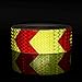 SEVEN SPARTA Arrow Reflective Safety Tape 2 Inch x100 Feet Caution Reflector Waterproof Outdoor Conspicuity Tape for Vehicles, Trailers, Boats, Signs (Red and Yellow)