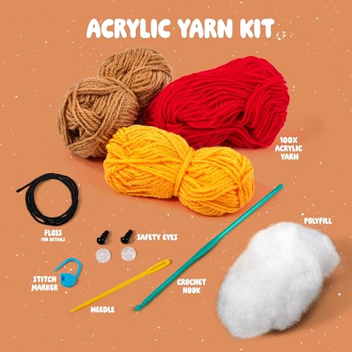 Image of Bucilla Complete Crochet Kit, Pete the Pizza, 5 inch
