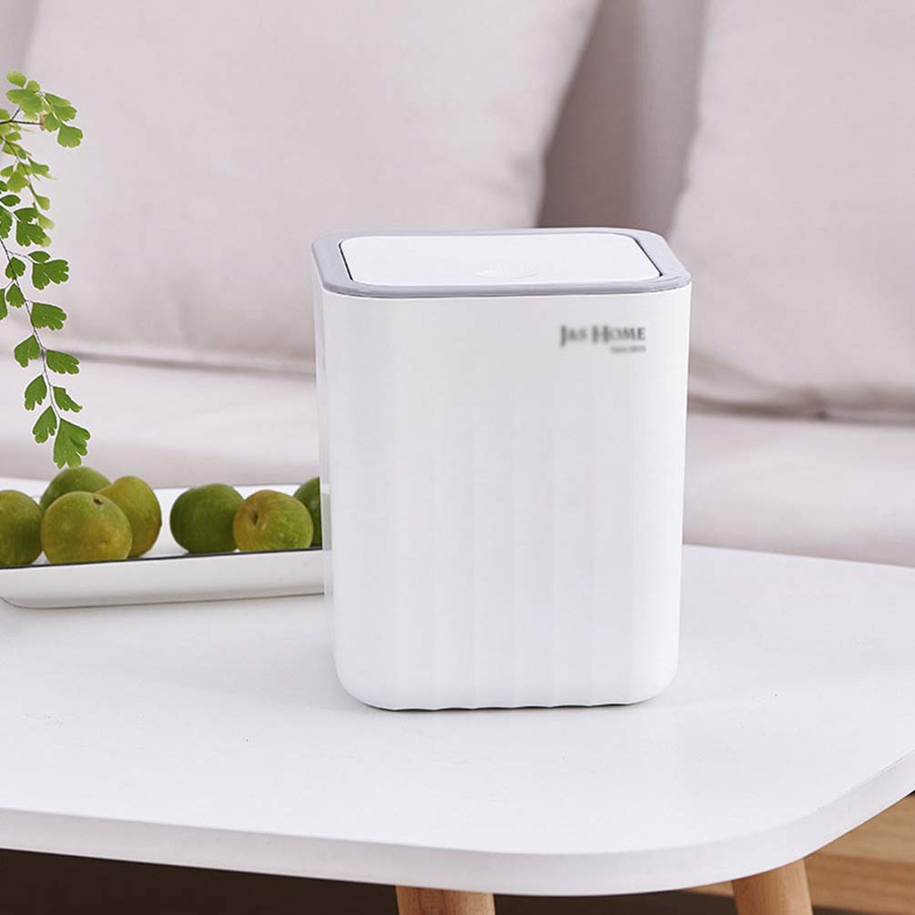 Mini Cubo de Basura con Tapa Patrón de Ondas para Baño Cocina Oficina