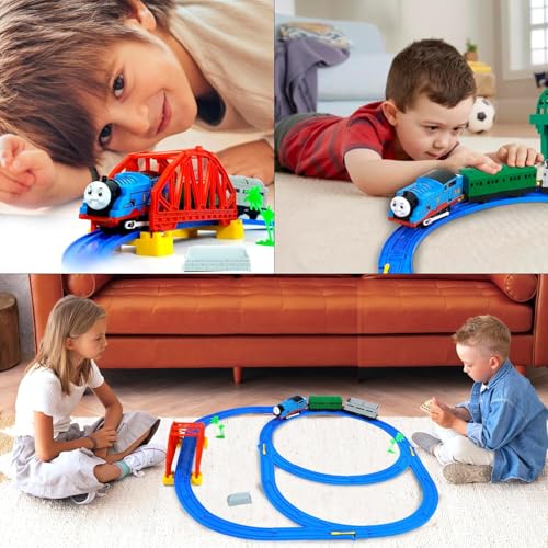 Image of LONGMIRE Big Size Battery-Operated Express Toy Train Set for Kids 3+ | DIY Railway Tracks | Adventure Train with Lights, Sound, Over-Bridge, Tunnel Cave | Educational Toy | Ideal Gift | Train for kids