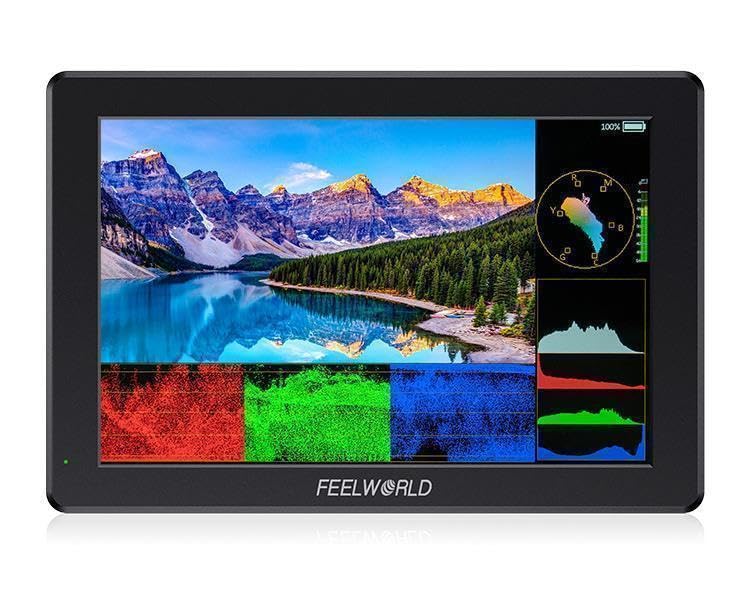 FEELWORLD T7S PRO 7 inch Camera Monitor 2000NIT Ultra High Brightness Aluminium Camera Field Monitor 1920X1200 IPS 3G SDI 4K HDMI60Hz HDR Waveform 3D LUT