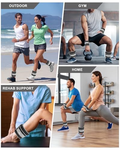 Image of Fragraim Adjustable Ankle Weights 1-3 /4 /5 /6 /8 /10 /12 /15 /20 LBS Pair with Removable Weight for Jogging, Gymnastics, Aerobics, Physical Therapy