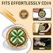 Good Luck Elephant Coin with 777 Design,Lucky Charm Pocket Token for Lottery Scratcher Filled with Fortune Symbols(Horseshoe, Clover, Stars),Gift for Prosperity, Protection, Success & Positive Energy