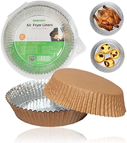 Air Fryer Liners Disposable Parchment: Bowl Shape 6.5 Inch Round Paper Accessories - for 3 to 6 Qt Airfryer & Grill