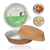 Air Fryer Liners Disposable Parchment: Bowl Shape 6.5 Inch Round Paper Accessories - for 3 to 6 Qt A