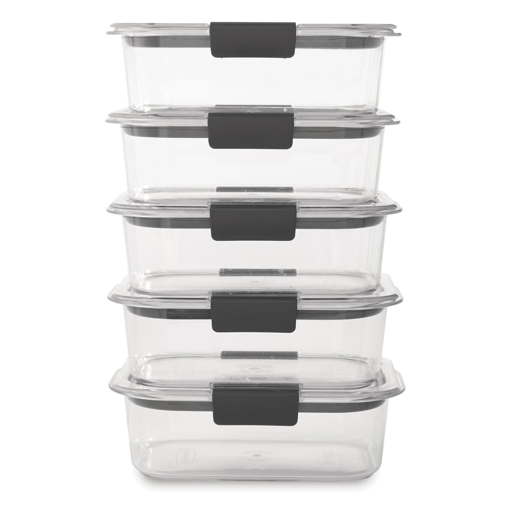 Osmond Food Storage Containers,Airtight Lids, Set of 5,Ideal for Lunch, Meal Prep & Leftovers 820ml
