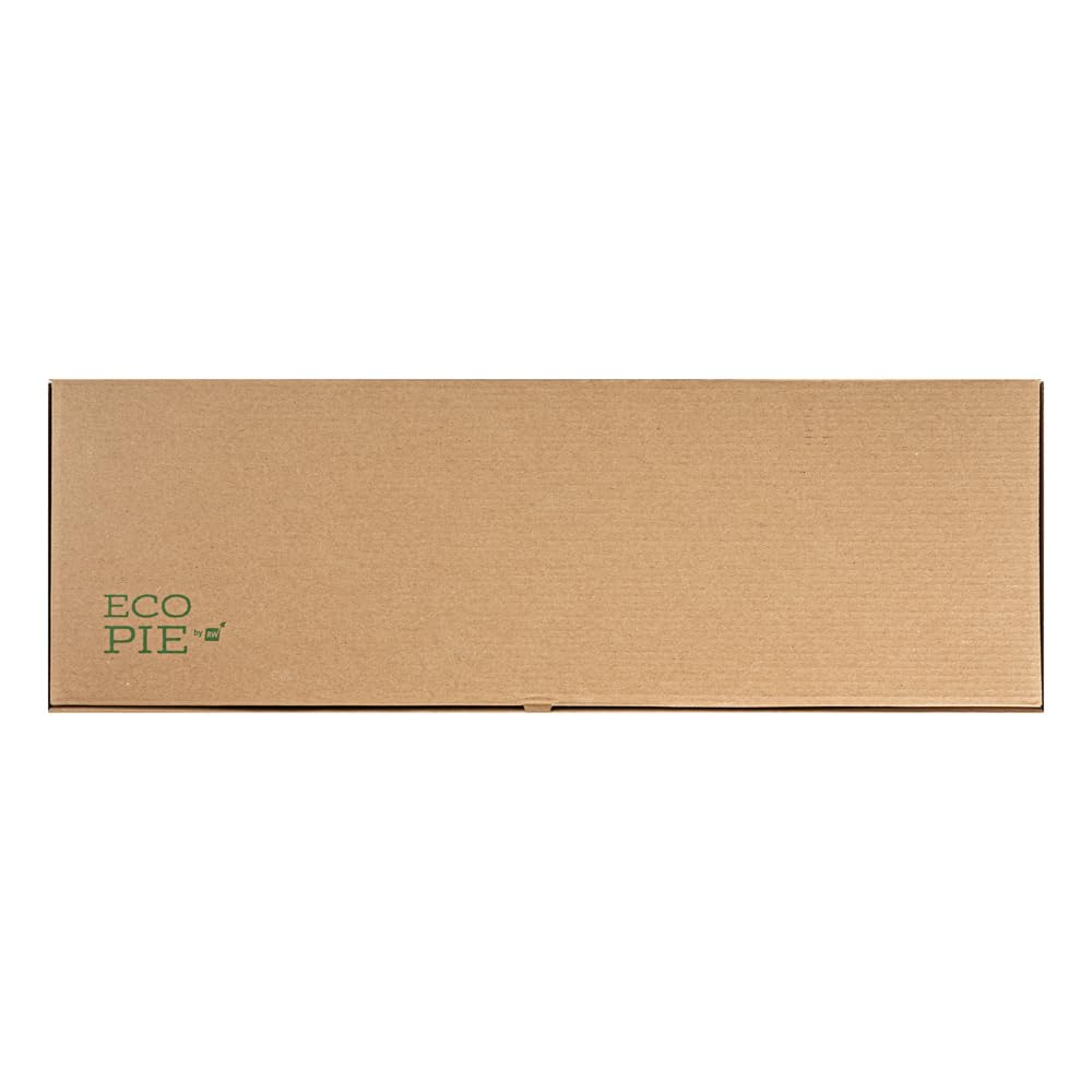 Restaurantware Eco Pie - Cajas de pan plano para llevar de 24 x 12 x 2 pulgadas, 50 cajas de pizza corrugadas resistentes, diseño de flauta, sistema de bloqueo de pestañas, cajas de pizza de papel