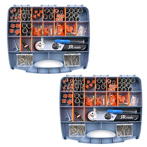JRready ST6144 333 PCS 2-12 Pin DT Connector Kit (Deutsch Connectors Kit) & 16# Solid Contacts Terminals & JRD-HDT-48 Crimper (Deutsch HDT-48-00) 12-22AWG 2 Pack Cover