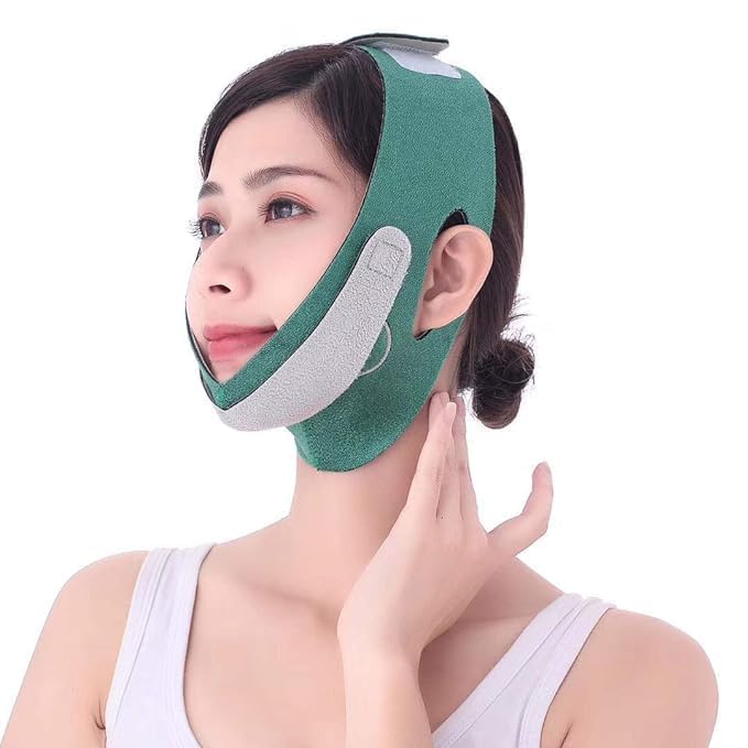 V Shape Facial Sliming Band | Ultra-Thin Reusable Breathable V-Line Mask | Double Chin Shrink Chin Strap | Lift And Tighten Face To Prevent Sagging Beauty Strap (PACK OF 1)-image-31