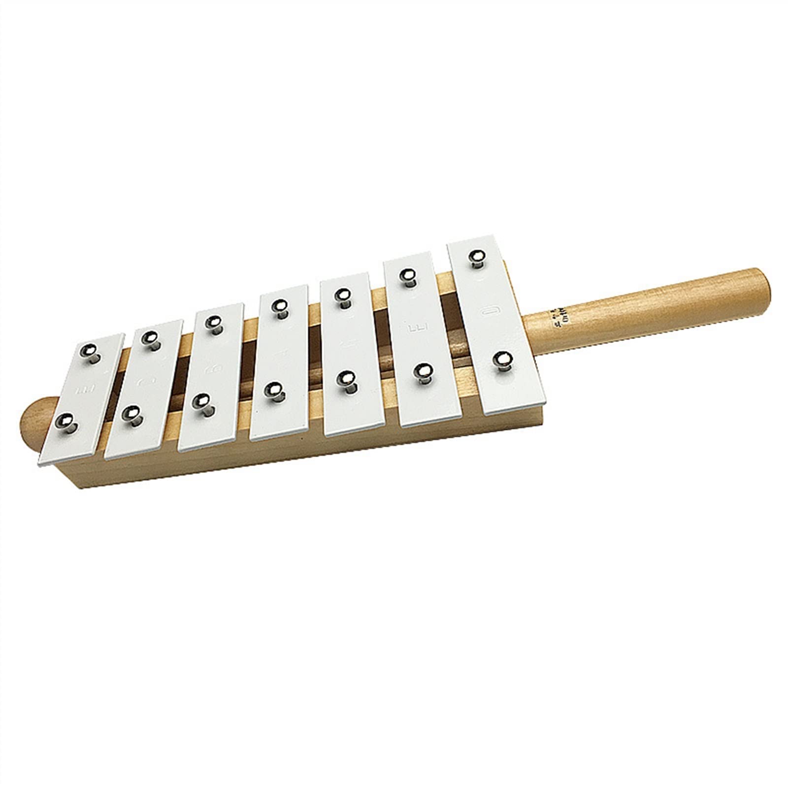 Percussão Musical Il Musicista Di Pianoforte Con Piastra In Alluminio A 7 Toni Batte Il Pianoforte Con Il Proprio Manico Di Legno Per Battere Il Pianoforte E Suonare Il Pianoforte Xilofoni