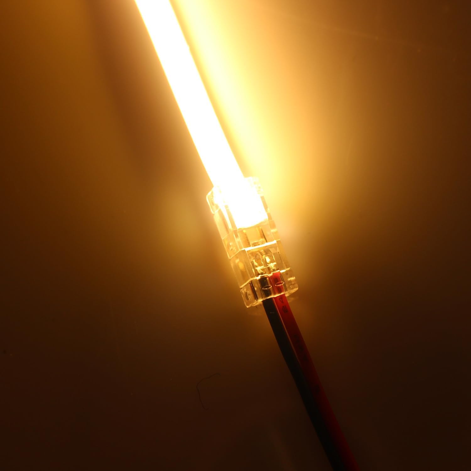 Amefil 2-pin 5mm 10CS COB LED Connector, with Seamless Connector and Double Extension Cable Strip to Cable Connector - Image 3