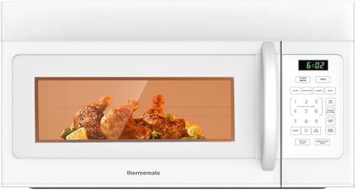 thermomate Horno microondas de 30 pulgadas con capacidad de 1.6 pies cúbicos en blanco, 1000 vatios de cocción, opciones de cocción con un solo