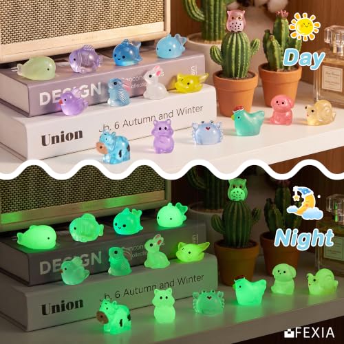 Image of FEXIA 140PCS Mini Resin Animal Figurines Tiny Animals for Fairy Garden | Many Styles Mini Resin Animal Tiny Animal Figurines Bulk Set,for Fairy Garden, Micro Landscape, Aquarium & Crafts Decor
