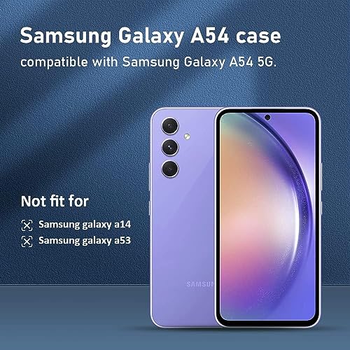 Image of NISHTECH for Samsung Galaxy A54 5G Premium Transparent Hybrid Soft Slim Dust Proof Back Case Cover Silicone with Camera Protection