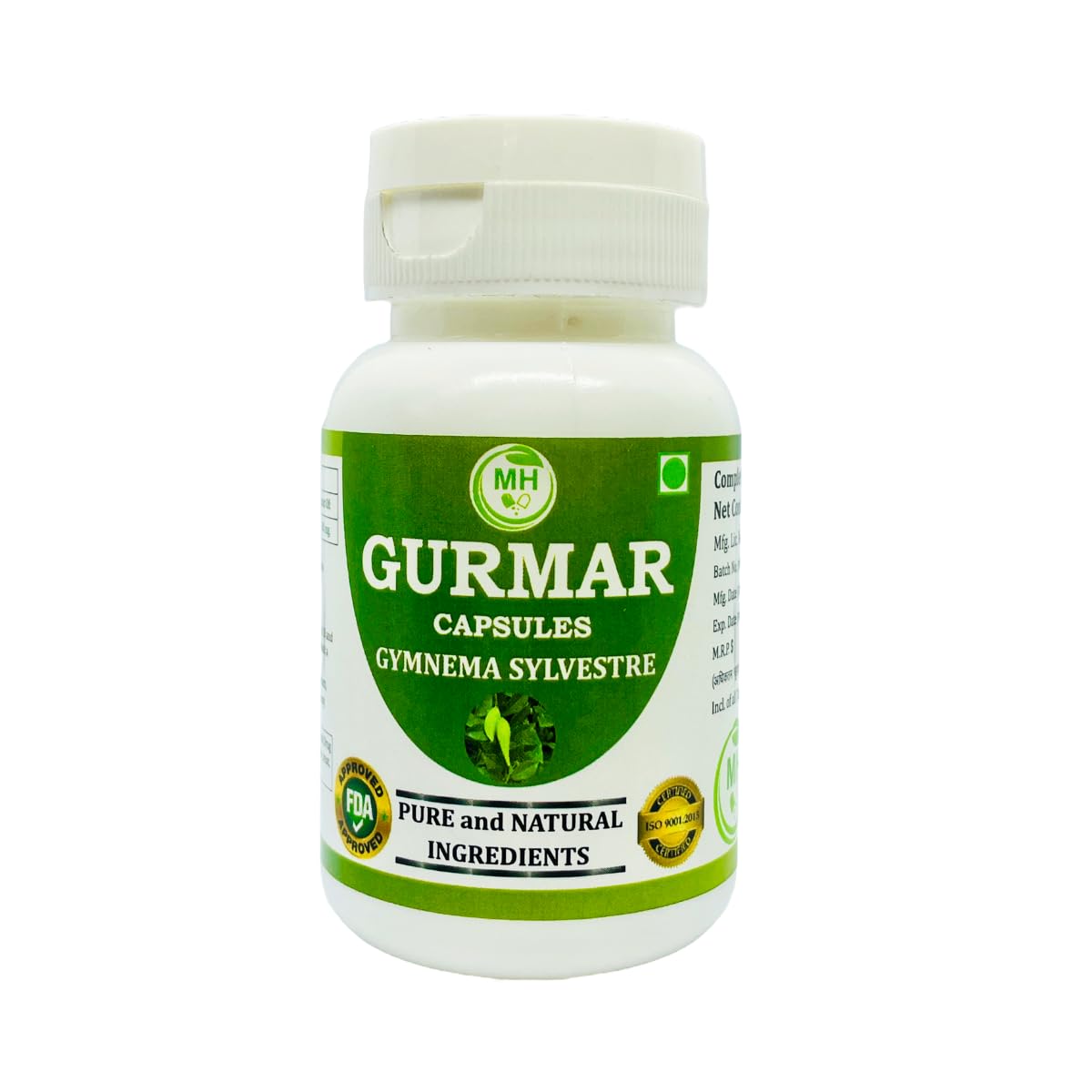 Morsan Healthcare Gurmar (Gymnema sylvestre) Capsules 500mg | 60 Vegan Capsules | Natural Himalayan Extract | Traditional Ayurvedic Herb | Plant-Based Sugar Destroyer | Supports Wellness | Pack of 1