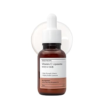NANO RECIPE Pure Vitamin C Liposome Concentrate | Mix 2 Drops with Your Own Skin Care to Improve Skin Tone Freckles Dark Spot, Korean Skincare 30ml