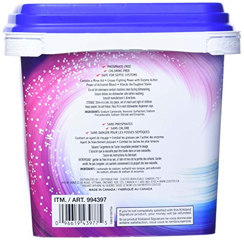 Kirkland Signature Easy To Use, Streak Free Premium Dishwasher Pacs, Automatic Dishwasher Detergent #TOP3