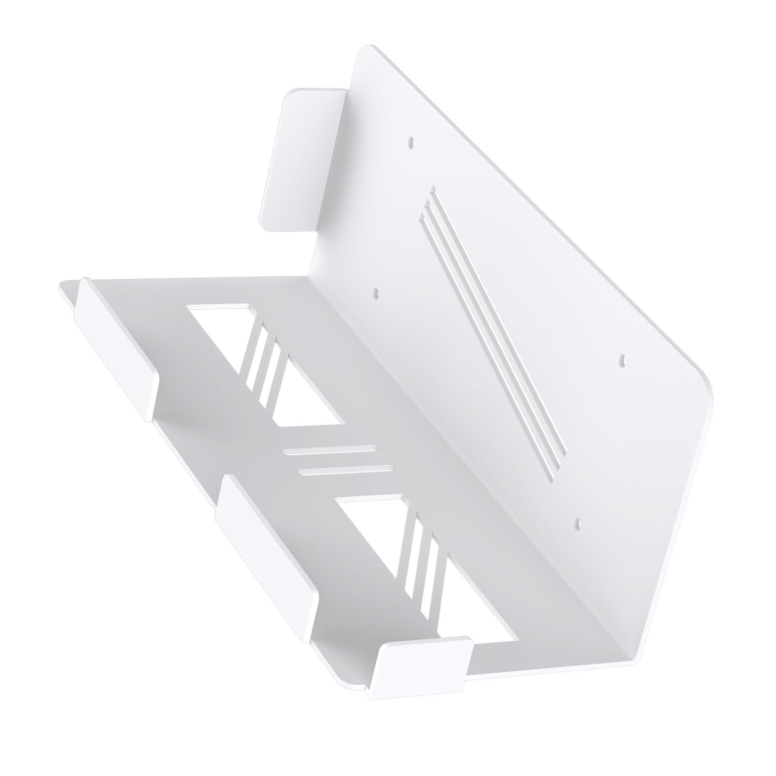 Supporto da parete per console di gioco, supporto stabile per controller cuffie dietro il supporto TV (bianco)