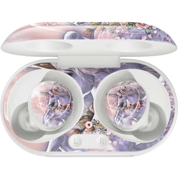 Skinit Decal Audio Skin Compatible with Samsung Galaxy Buds+ - Officially Licensed Tate and Co. Spring Flight Unicorn Design