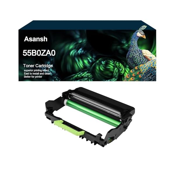 ASANSH Remanufactured 1PK 55B0ZA0 Black Photoconductor Unit Use with B3340dw B3442dw M1342 MB3442adw MB3442i MS331dn MS431dn MX331adn MX431adn MX432adwe XM1342 Printer