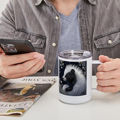 Taza de viaje aislada de acero inoxidable 15 oz miniatura 4