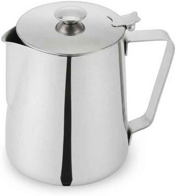 SUOSI Milk Frothing Pitchers 12 oz / 350 ml Stainless Steel Coffee Milk Cup Milk Pitcher Conical Jug Cup with Lid (12 oz / 350 ml)