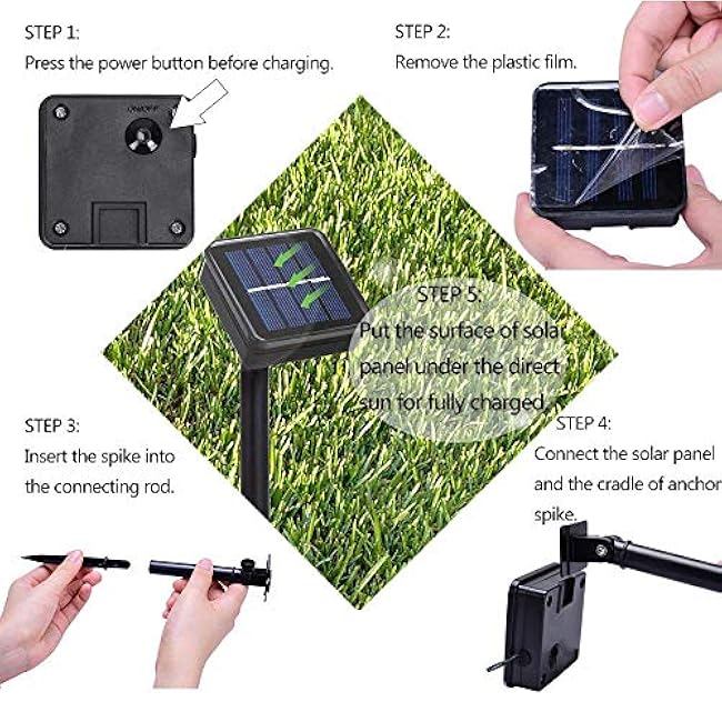 LED Paw Print Solar Lights, Set of 4 Dog,Cat,Puppy Animal Garden Lights Paw Lamp for Pathway,Lawn,Yard,Outdoor Decorations-Solar Paw(White)