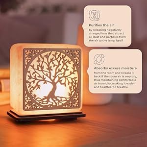 Salt lamp tree of life h 59 44 lbs pure natural rock saltunique night light lamp 1 light bulb as a gift wooden present box holiday gift ideas cool room decor  urban country home decor
