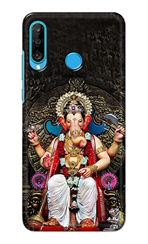 Image of PRINTFIDAA Lord Ganesh Bappa Moriya Vinayaka Printed Designer Hard Back Case Cover for Huawei P30 Lite /Nova 4e, Marie-L21BX, MAR-L01A, MAR-L21A, MAR-LX1A -(VS) MVN1010