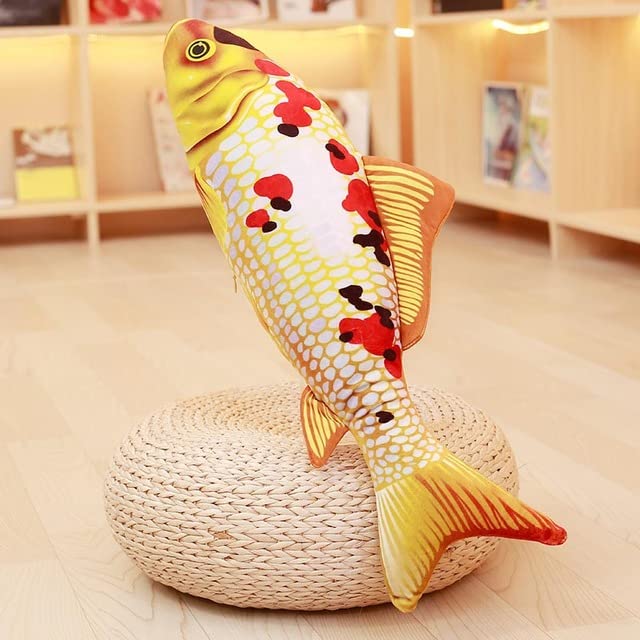 AEPRO - Mon Lapinou Koi Plush Тоуs Stuffed Soft Fish Ԁoll Soft Koi Pillow Plush Goldfish Cushion Cat's Тоуs (F 30cm)