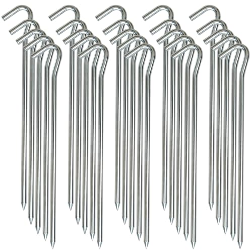 Estacas metálicas para tienda de campaña OK5STAR Heavy Duty, 9 pulgadas, paquete de 25 piezas inoxidable miniatura 1