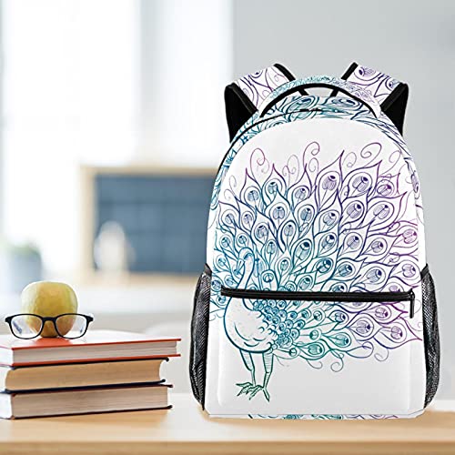 Sac à dos paon léger avec compartiment ordinateur - 6