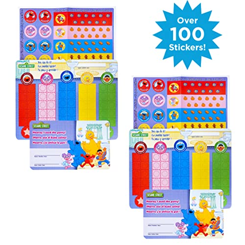 Entrenamiento para ir al baño con calcomanías de Sesame Street en kit multicolor de 2 piezas 2