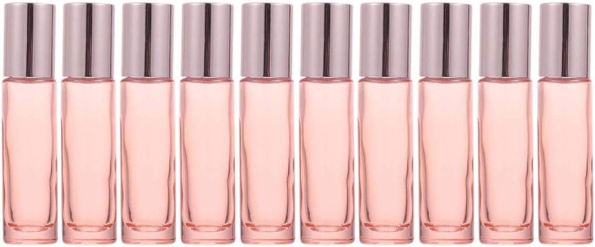10pcs 5ml Essential Oil Roller Bottles Refillable with Stainless Steel Roller Ball for Travel and Daily Life, Portable and Easy to Carry with Sleek Modern Design