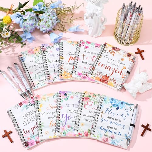Cadeau église chrétien espagnol : lot de 10 carnets de notes A6 - 7
