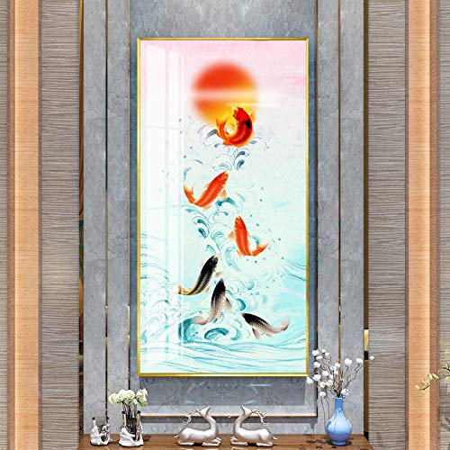 Toile carpe chinoise 55x110 cm sans cadre pour habiller un grand mur