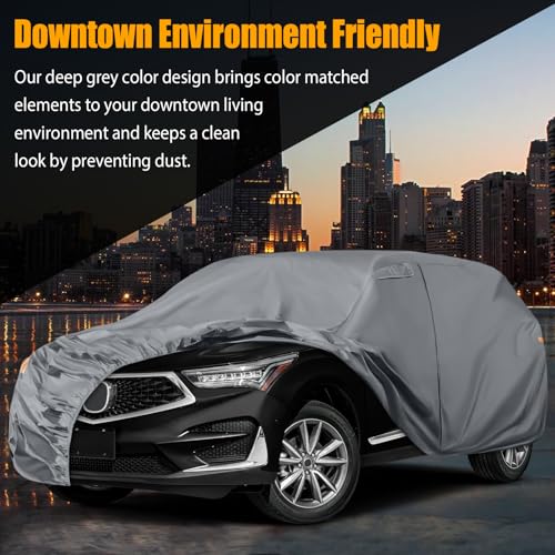 Image of Waterproof Premium Car Covers Replace for 2013-2025 Acura RDX, 10 Layers Heavy Duty with Cotton Liner Car Cover with Zipper Door, Windproof Bands for Snow Rain Dust Protection