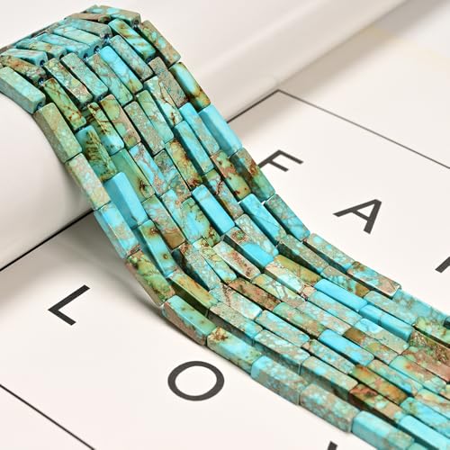 30 Pcs 4x13mm Light Blue Sea Sediment Imperial Jasper Rectangle